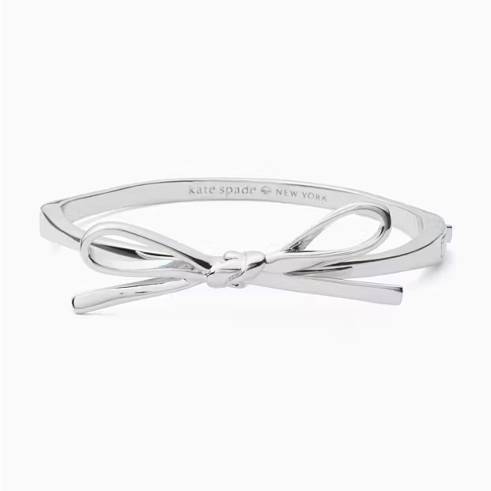 kate spade mini silver bow bangle